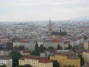 Wiener Riesenrad Blick herunter